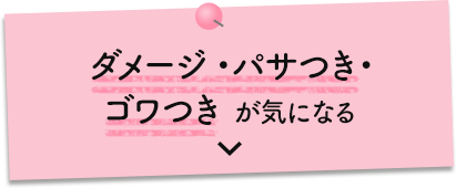 ダメージ・パサつき・ゴワつきが気になる